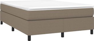 vidaXL Vidaxl - Cama Box Spring Con Colch&oacute;n Tela Gris Taupe 140x190 Cm