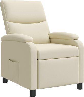 vidaXL Recliner Crema Cuero Sint&eacute;tico Vidaxl