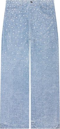 Purple P018 textured jeans - Blue