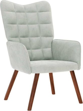 vidaXL Silla de relajación de terciopelo gris claro Vidaxl