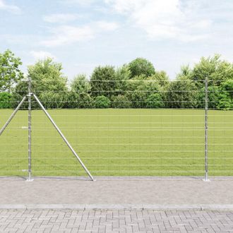Berkfield Home Field Fence 1.4x50 m Galvanised Steel in Silver