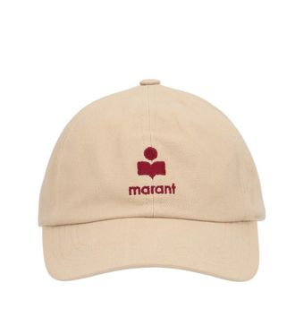 Isabel Marant Beige Logo Baseball Hat