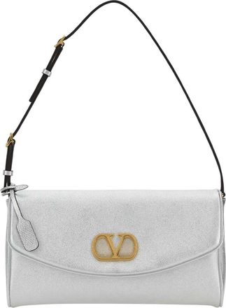 Valentino Garavani Silver Devain Small Shoulder Bag