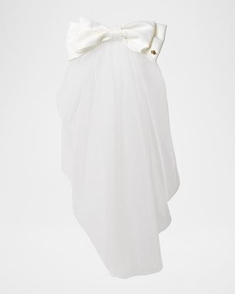 Lele Sadoughi Priscilla Satin Bow Veil