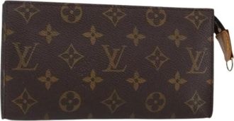 Louis Vuitton Pre-owned Canvas Pouch - Dames - Vintage Clutch - Bruin - ONE Size - Vintage