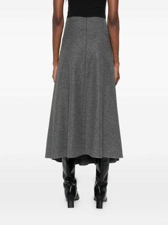 Susanne Bommer A-Line Wool Skirt - Grey