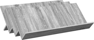 vidaXL Estante De Revistas Con Estante Gris Sonoma 90 X 53 X 28,5 Cm Vidaxl