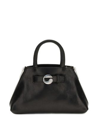 Coperni Trapezoidal Black Calfskin Leather Bag