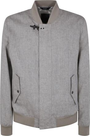 Fay Jassen, Heren, Grijs, M, Linnen, Stijlvolle Jas