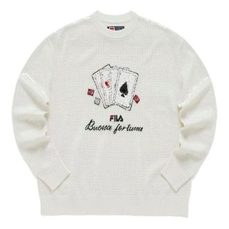Fila (WMNS) FILA Sport Graphic Sweater White Black F11W218408F-IV