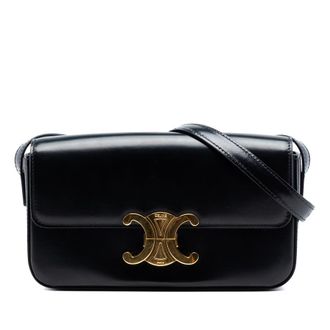 Celine Pre-owned Celine Shiny Calfskin Triomphe Claude Shoulder Bag Ladies 6ZVE5F3BF57ZO88L