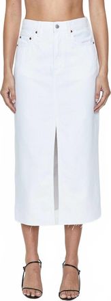 Pistola Denim Alice Denim Midi Skirt In White
