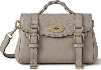Mulberry Mini Alexa Leather Satchel in Cashmere Taupe at Nordstrom