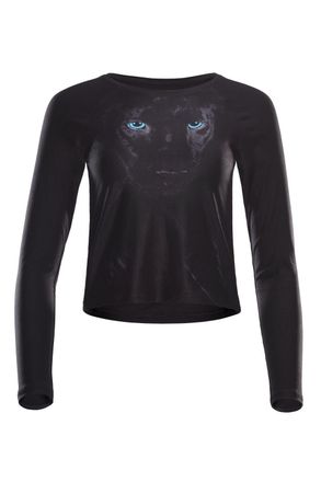 Winshape Langarmshirt WINSHAPE AET119LS, Damen, Gr. XXL, schwarz (panther, schwarz), 85% Polyester, 15% Elasthan, Rundhals, Shirts Langarmshirt, Cropped Functi