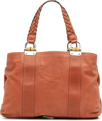 Gucci Pre-owned Womens Leather Tote Bag - Tan - One Size