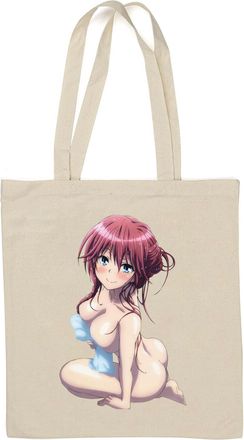 Generic Hot and kinky anime babe lusting Natural Cotton Tote Bag White