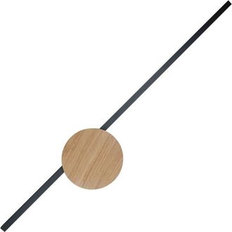 Luminosa Light Designs TK Java Aplique de pared LED integrado negro chapado en roble 1 LED 22 W