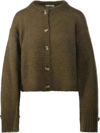 By Malene Birger Cierrou Soft Cardigan - Dames - Vesten - Groen - S - Wol - Truien & Vesten