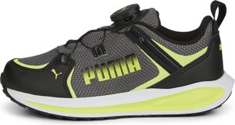 Puma Twitch Runner Disc Sneaker, Castlerock-Light Lime Black, 11 UK Child