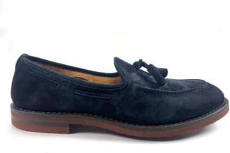 Fabi Su&egrave;de Loafers met Kwastjes - Heren - Loafers - Blauw - 42 1/2 EU - Su&egrave;de - Schoenen