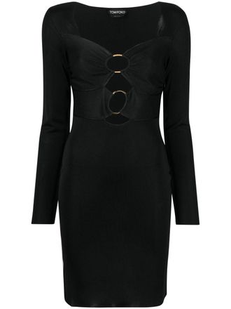 Tom Ford cut-out knitted minidress - women - Viscose - M - Black