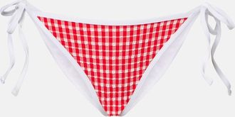 JADE Swim Ties gingham bikini bottoms