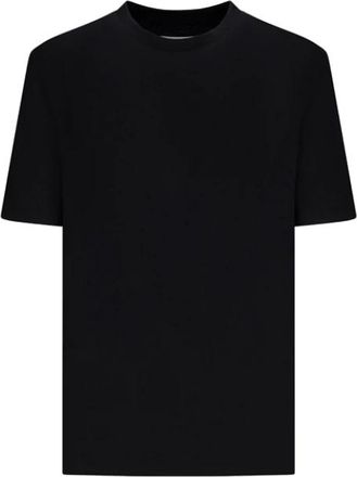 Jil Sander Back Logo T-Shirt - Heren - T-shirts - Zwart - M - Katoen - Tops