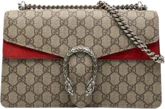 Gucci Pre-owned Shoulder Bags, female, Beige, Size: ONE SIZE Pre-owned Canvas Shoulder Bag