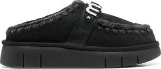 Mou Slippers - Dames - Pantoffels - Zwart - 36 EU - Schoenen