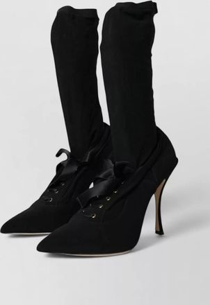 Dolce & Gabbana knit sock mid calf stiletto boots