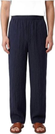 Giorgio Armani Pantaloni a gamba larga in misto viscosa - - Trousers - Uomo - Blu - L