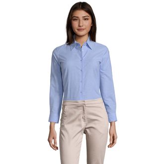 SOLS Dames/Dames Embassy Oxford zakelijke blouse met lange mouwen (Hemelsblauw)