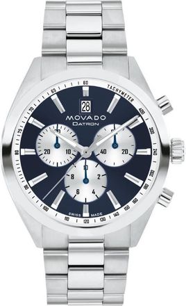 Movado Heritage Series Datron Chronograph Quartz Blue Dial Mens Watch 3650179