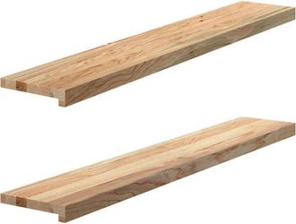 vidaXL Vidaxl - Alféizares de ventana 2 uds madera maciza roble sin tratar