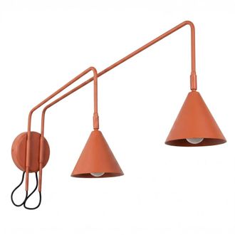 Sollux Lighting Aplique ocre rojo acero alt. 30 cm