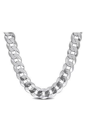 Delmar Sterling Silver Bevel Curb Chain Necklace at Nordstrom Rack