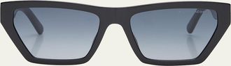 Marc Jacobs Oversized Logo Plastic Cat-Eye Sunglasses