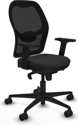 Piqueras y Crespo Piqueras Y Crespo - Jorquera Sincro Malla Negra Similpiel Negro Brazos 2d Base Nailon Ruedas 65mm Nailon