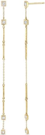 Bony Levy 18K Gold Monaco Diamond Linear Drop Earrings in 18K Yellow Gold at Nordstrom