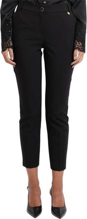 Fracomina Cropped Broeken - Dames - Vrijetijds broeken - Zwart - S - Broeken