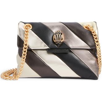 Kurt Geiger Mini Soho Quilted Leather Shoulder Bag in Grey/Black at Nordstrom