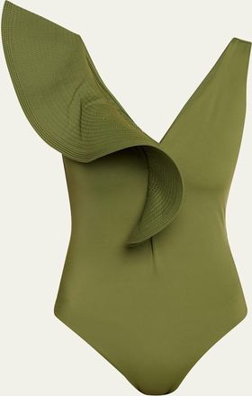 Johanna Ortiz Boleros Ruffled One-Piece Swimsuit