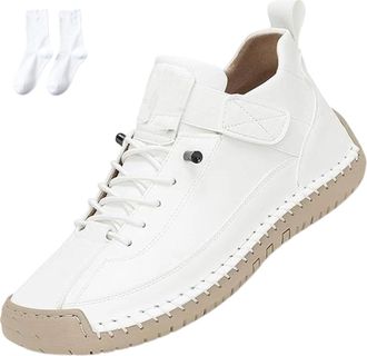 Generic Emiline Comfortable Orthopedic Sneakers, Women Men Orthopedic Support Handmade Leather Shoes,Soft Comfort Orthopedics Support (White A,39)