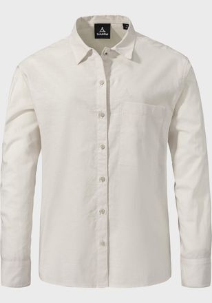 Sch&ouml;ffel Outdoorbluse SCH&Ouml;FFEL Urban Blouse Style Chanduy WMS, Damen, Gr. 36, beige (9040, natur), Oberstoff: 73% Baumwolle 27% Hanf, bequem, V-Ausschnitt, Blu