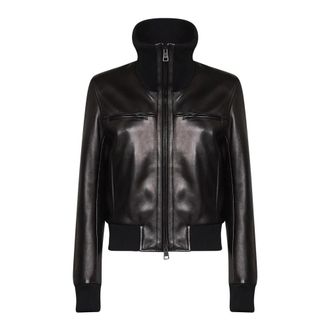 Balenciaga Bomberjack met hoge kraag - Dames - Jassen - Zwart - Maat: 2XS Zijde