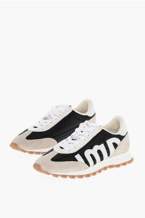 Ami Suede and Fabric Sneakers with Logo Patch size 40