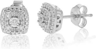 Vir Jewels 1/10 cttw Lab Grown Diamond Composite Earrings in Sterling Silver With Push Backs For Women