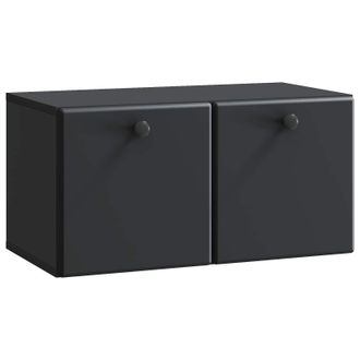 vidaXL Mueble De Tv De Pared 59,5 X 31 X 30 Cm Negro Vidaxl