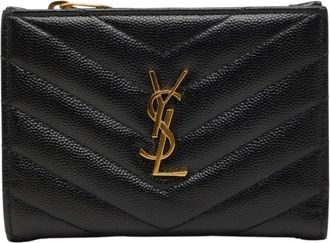 Saint Laurent Black Leather Wallet (Bi-Fold) (Pre-Owned)