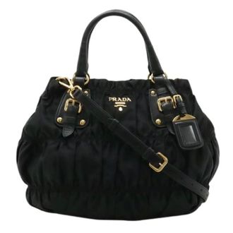 Prada Pre-owned Handbags, female, Black, Size: ONE SIZE Pre-owned Vintage Handbag
